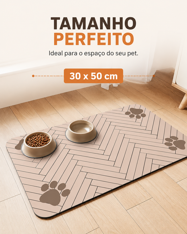 Tapete Impermeável para Comedouro e Bebedouro de Pets
