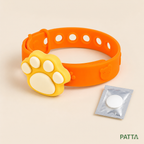 Coleira ajustável laranja com pastilha aromática - PATTA