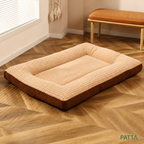 Cama acolchoada de pelúcia PATTA marrom café