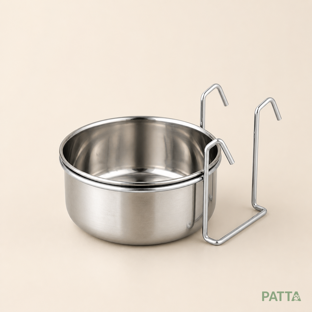 Comedouro Suspenso de Inox para Gaiolas