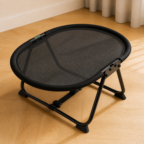 Cama elevada dobrável preta para cães e gatos PATTA