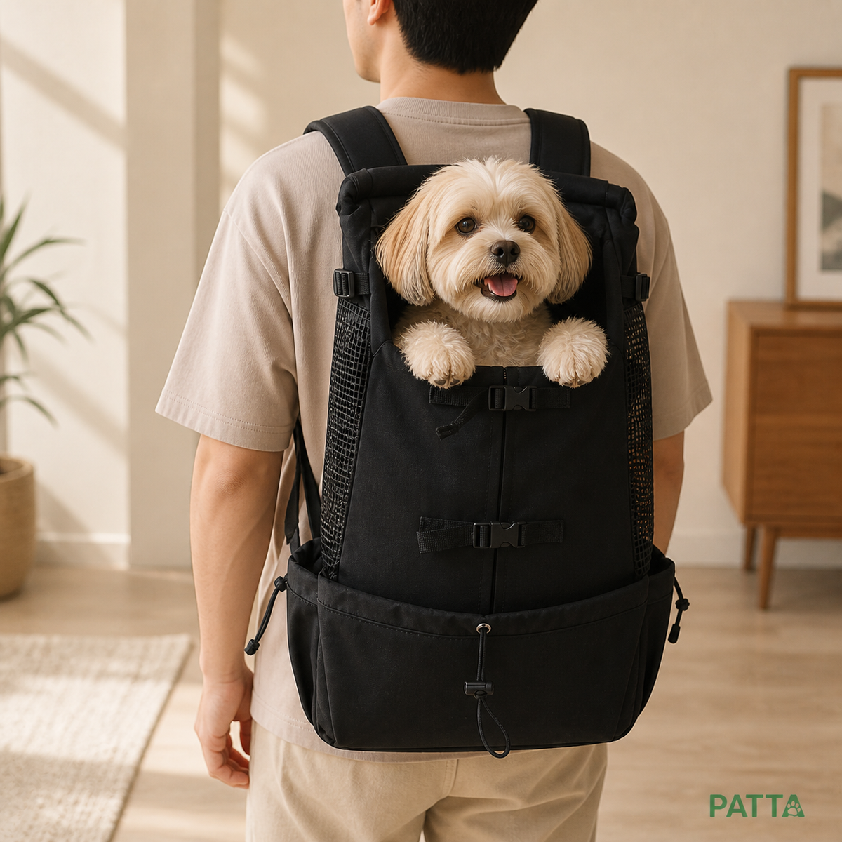 Mochila Transportadora para Cães PATTA em uso
