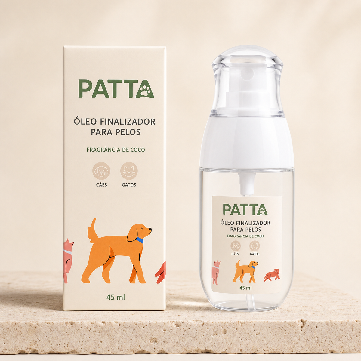 Óleo finalizador PATTA frasco transparente de 45 ml