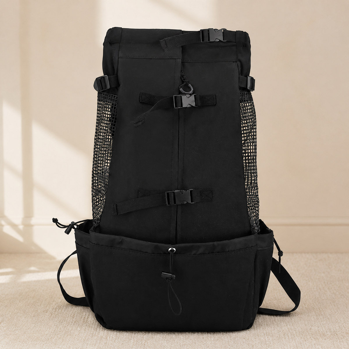Mochila Transportadora para Cães PATTA preta