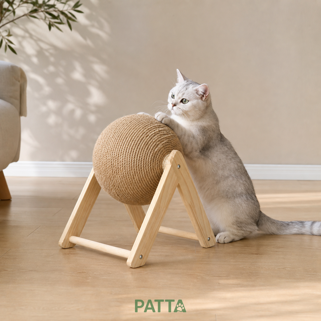 Arranhador com Bola de Sisal para Gatos