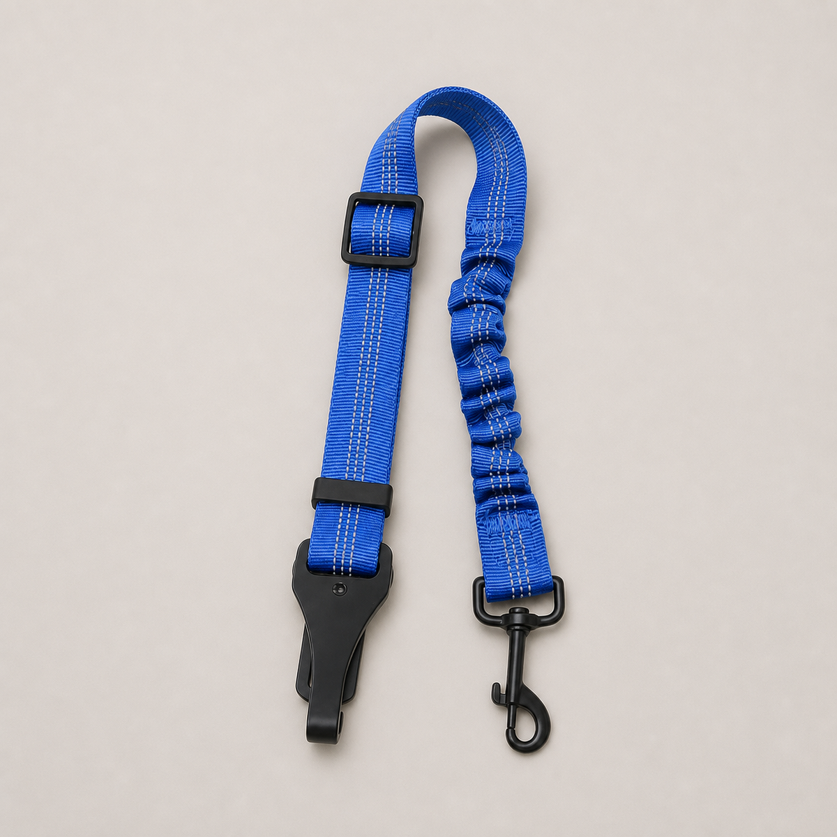 Cinto de segurança ajustável azul para cães no carro