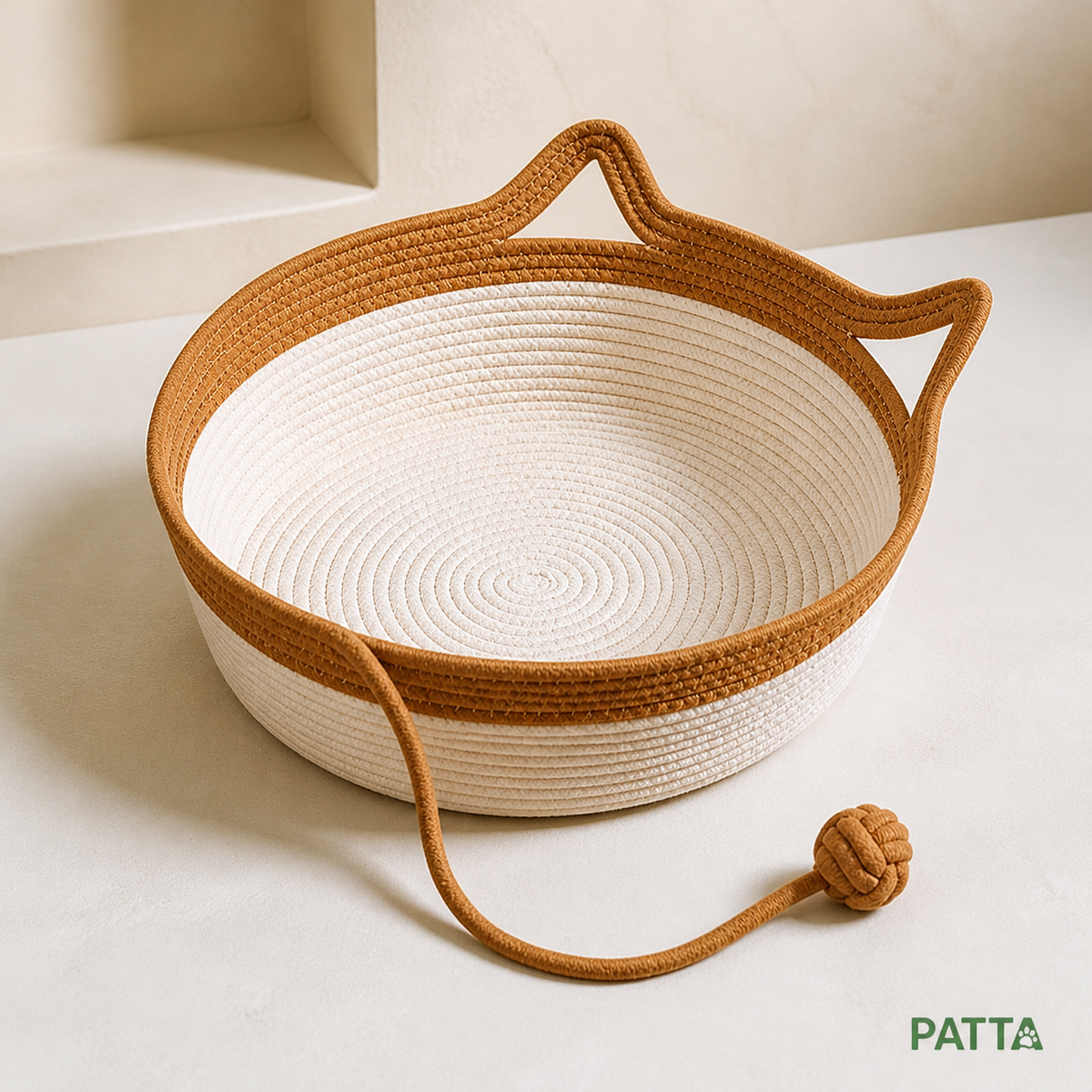 Detalhe da fibra trançada da cesta-cama PATTA