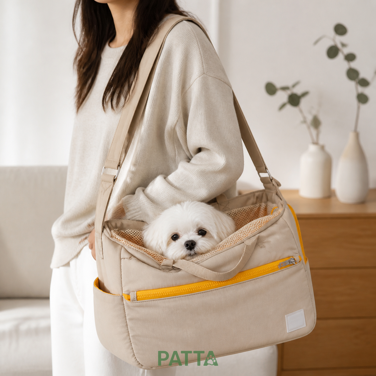 Bolsa de Transporte Dobrável com Tela Respirável para Pets