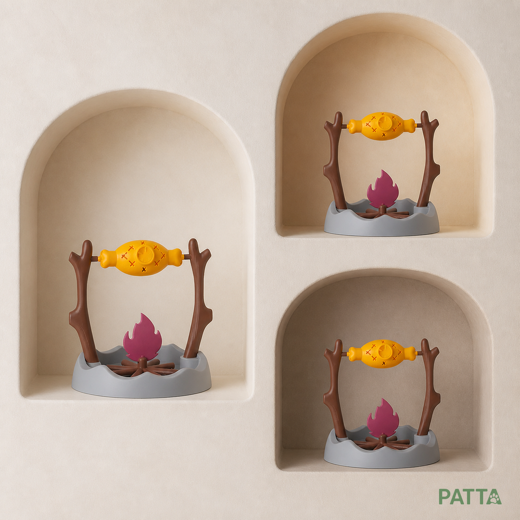 Brinquedo porta-petiscos PATTA em composição de nichos
