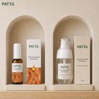 Óleo finalizador PATTA nas versões 30 ml e 45 ml em nichos
