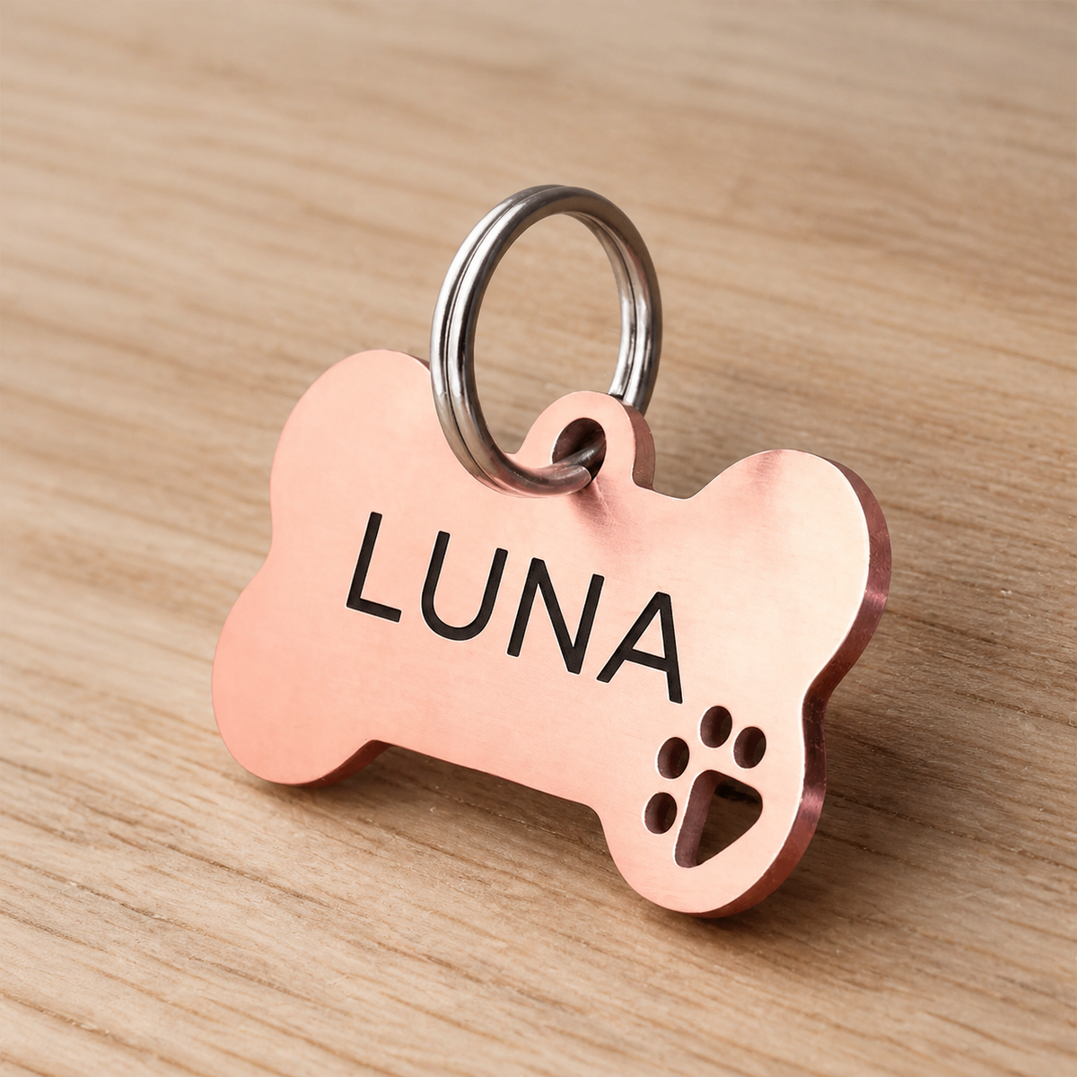 Plaquinha de identificação personalizada rosa