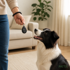 Clicker de Adestramento durante treino positivo com cão