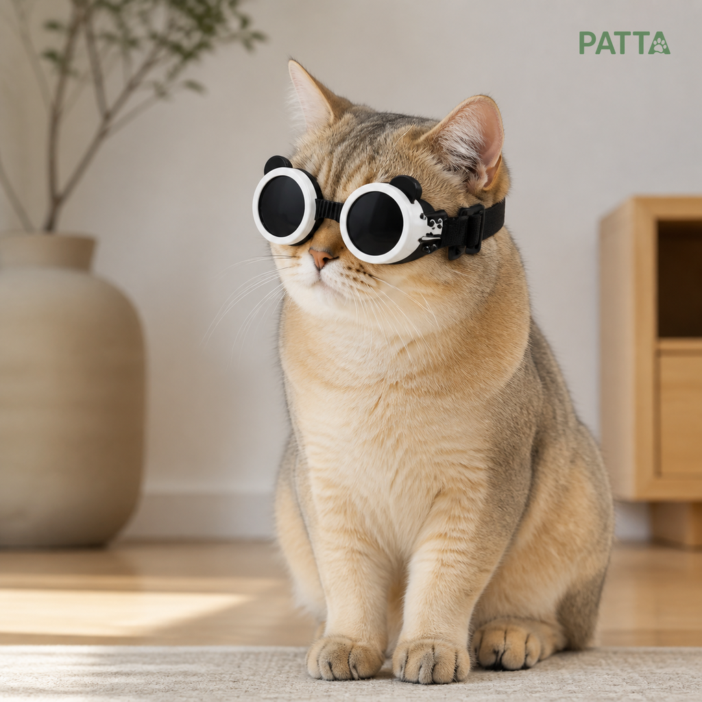 Óculos de Proteção UV com Ventilação e Alças Ajustáveis para Pets