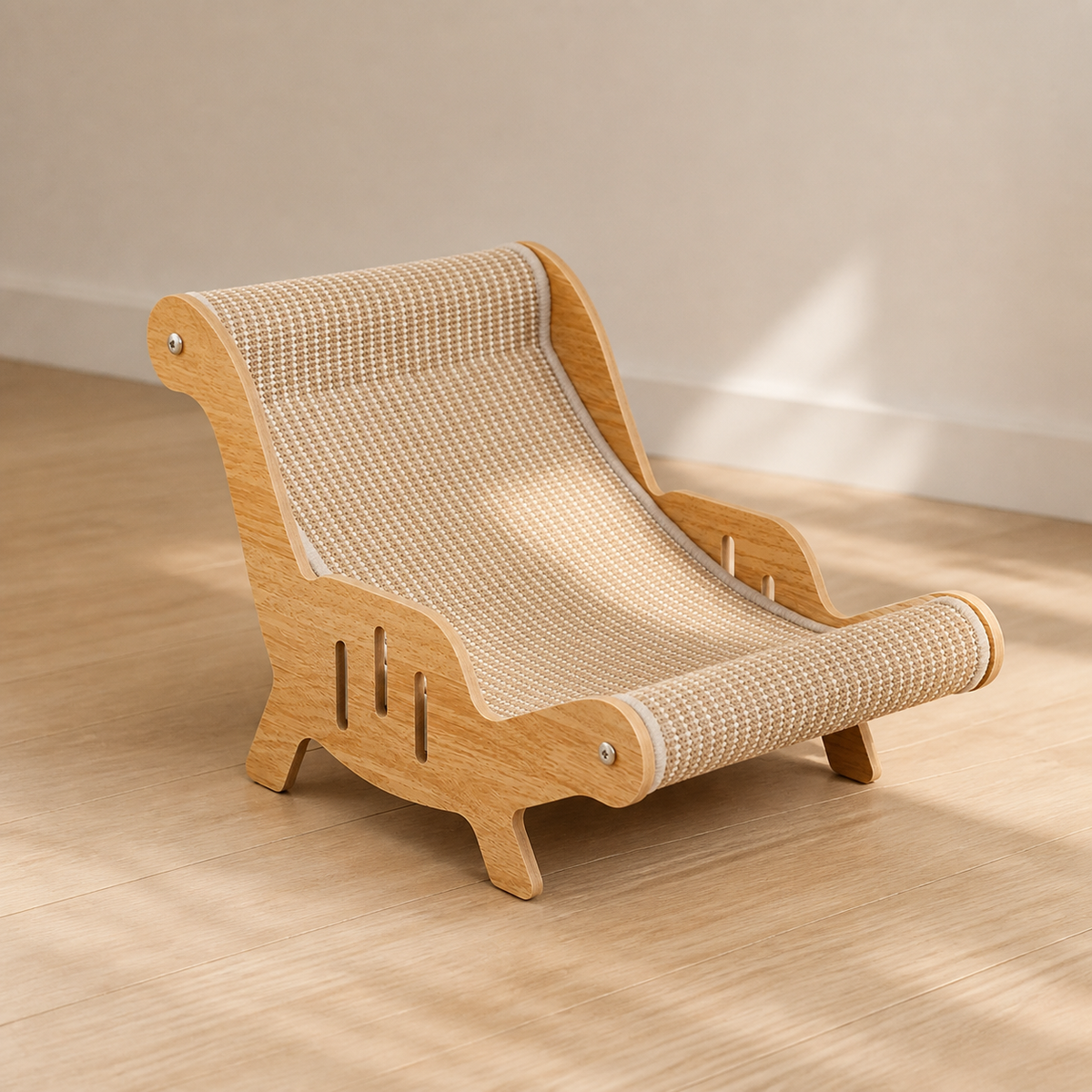 Poltrona Curva de sisal para gatos