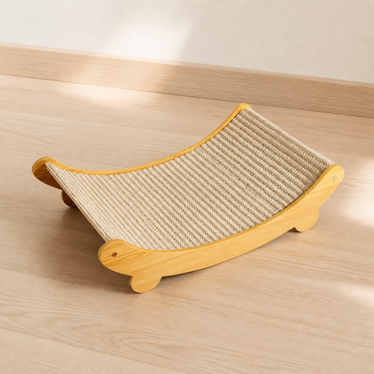 Cama Curva Pequena de sisal para gatos