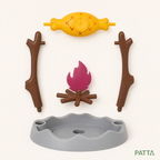 Componentes do brinquedo interativo porta-petiscos PATTA