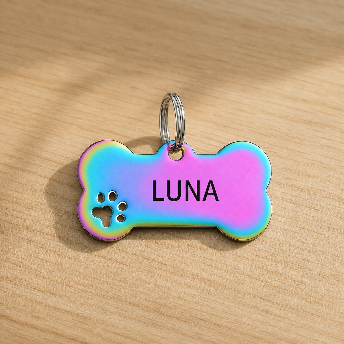 Plaquinha de identificação personalizada multicolorida