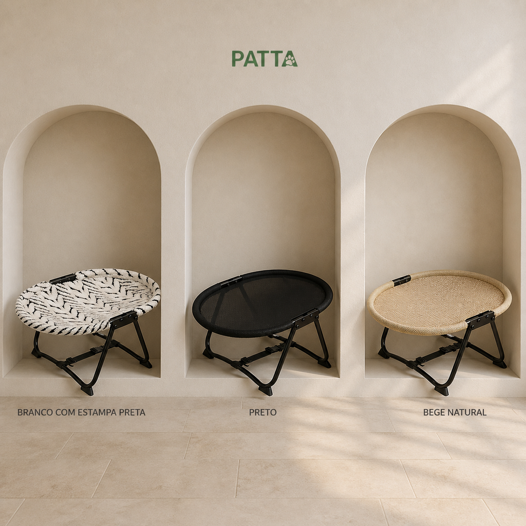 Três variantes da cama elevada PATTA apresentadas em nichos