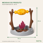 Medidas do brinquedo interativo porta-petiscos PATTA