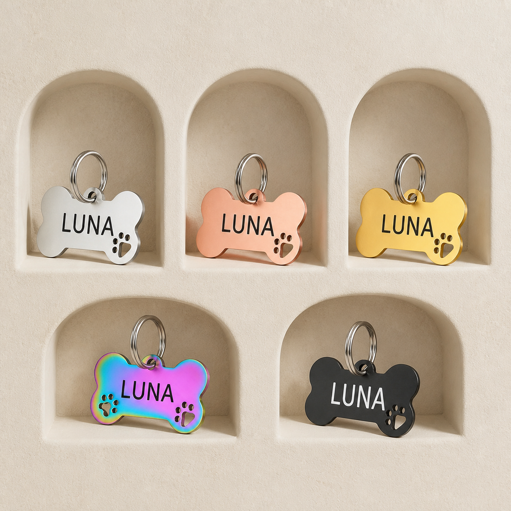 Cores da plaquinha de identificação personalizada PATTA