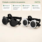 Óculos de Proteção UV com Ventilação e Alças Ajustáveis para Pets