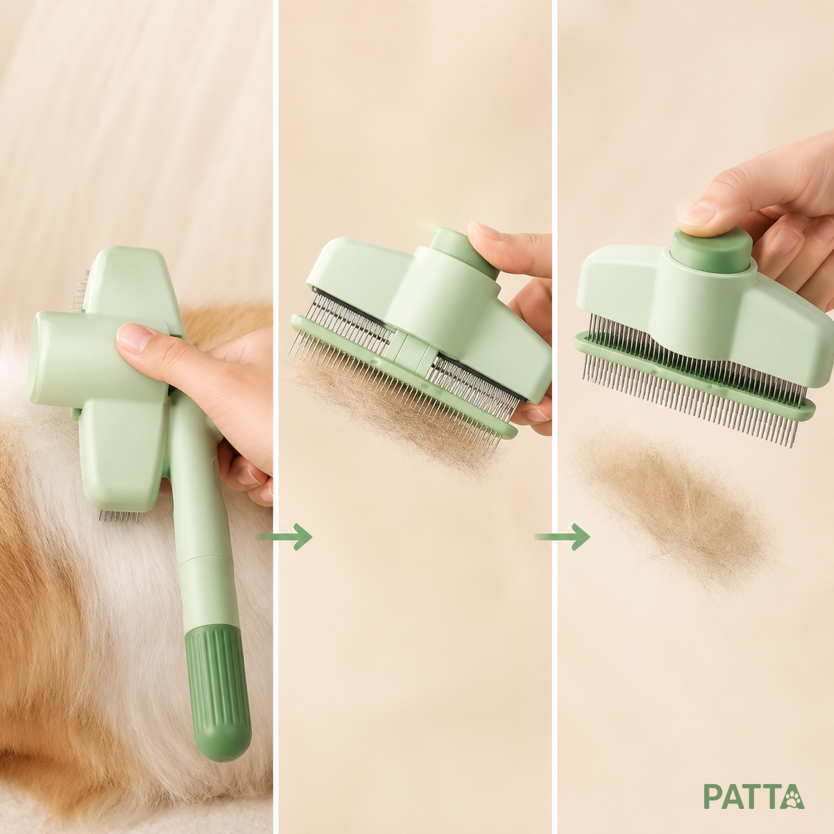 Funcionamento da escova autolimpante PATTA