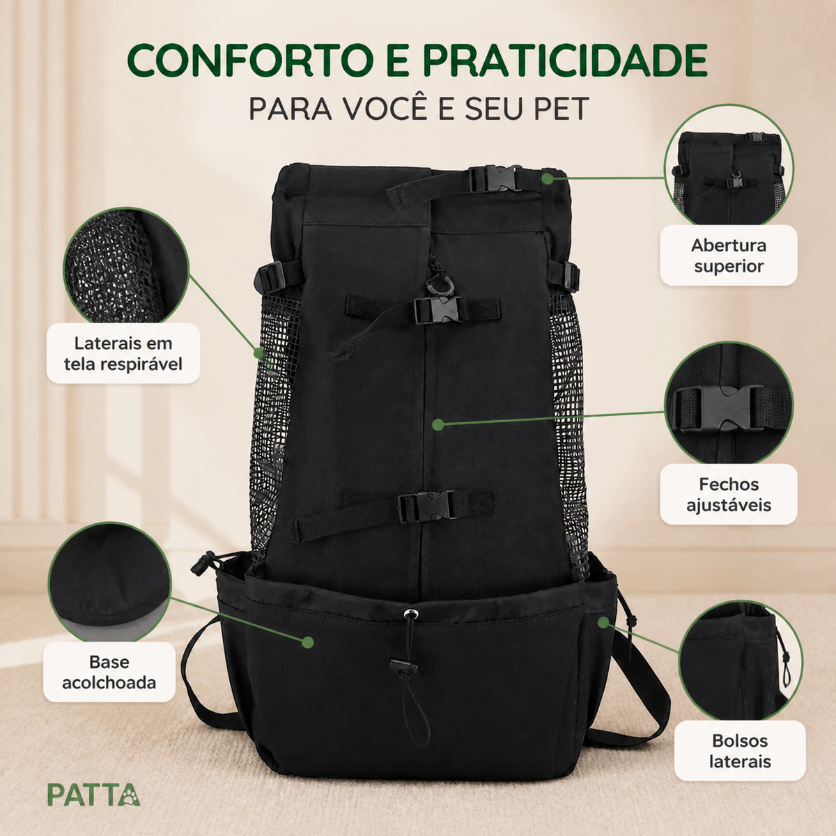 Benefícios da Mochila Transportadora para Cães PATTA