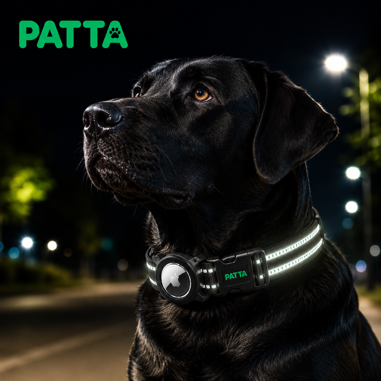 Coleira Premium para Cães com Case para AirTag