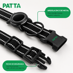 Coleira Premium para Cães com Case para AirTag