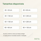 Oito tamanhos disponíveis da Manta Protetora Antiarranhão