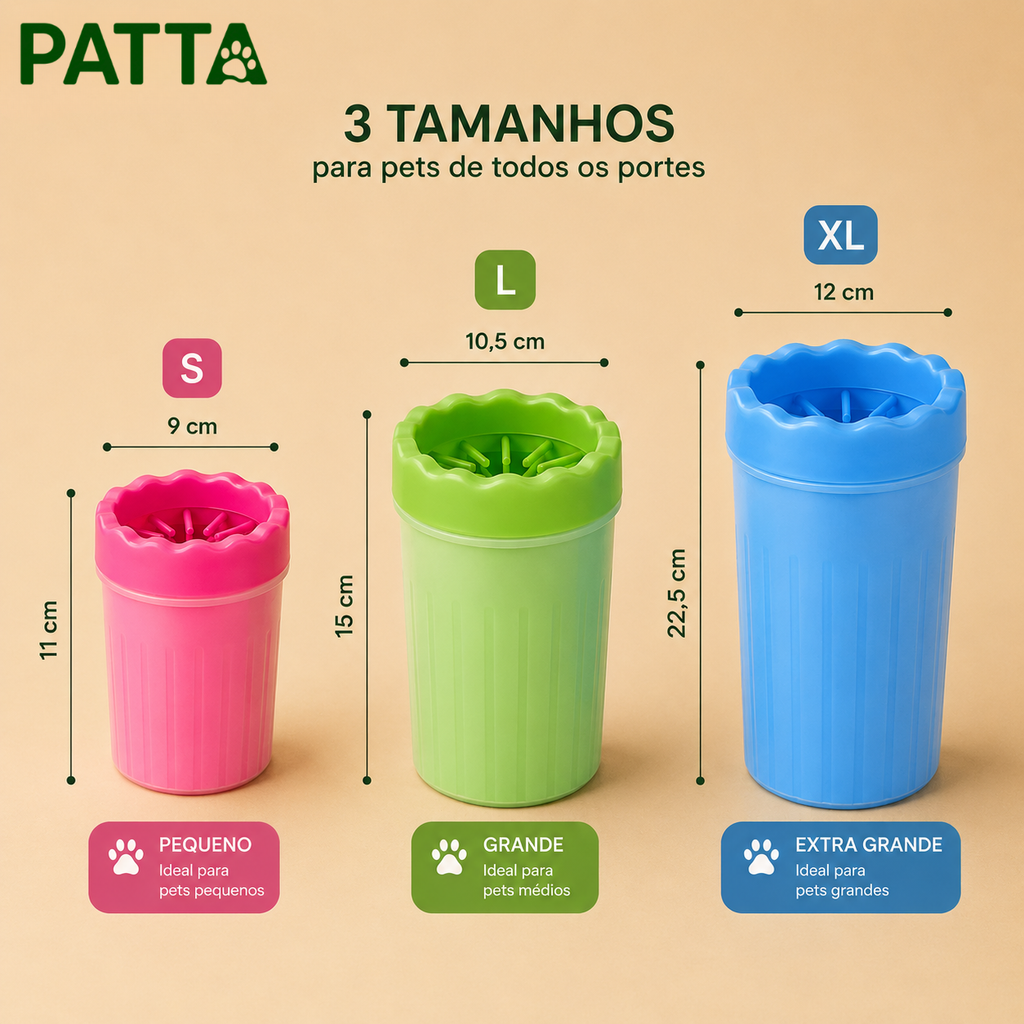 Limpador de Patas para Pets com Escova de Silicone