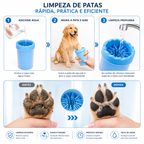 Limpador de Patas para Pets com Escova de Silicone