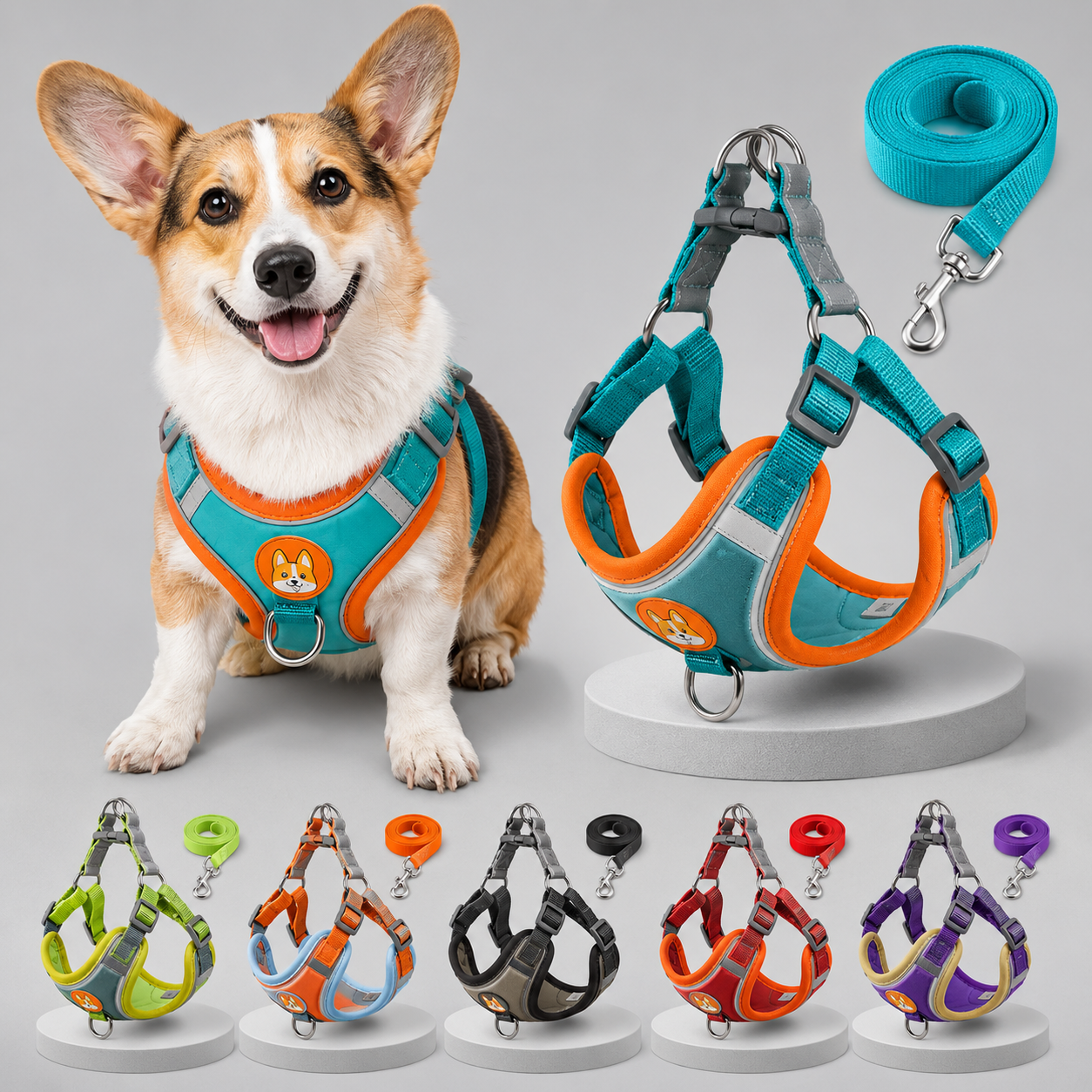 Peitoral Premium Ajustável para Cães e Gatos