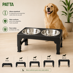 Comedouro Elevado Ajustável com Tigelas em Inox para Pets
