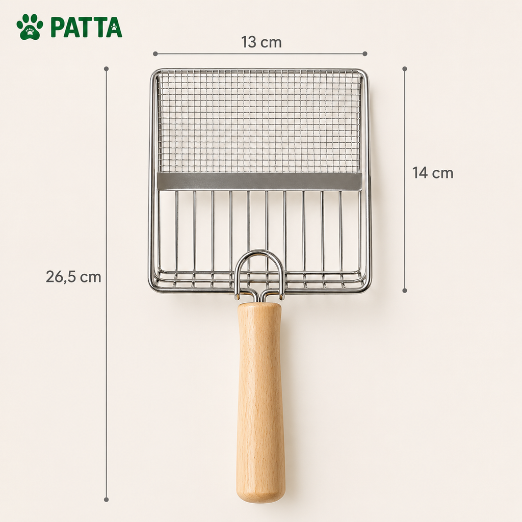 Pá Higiênica Premium em Inox para Gatos