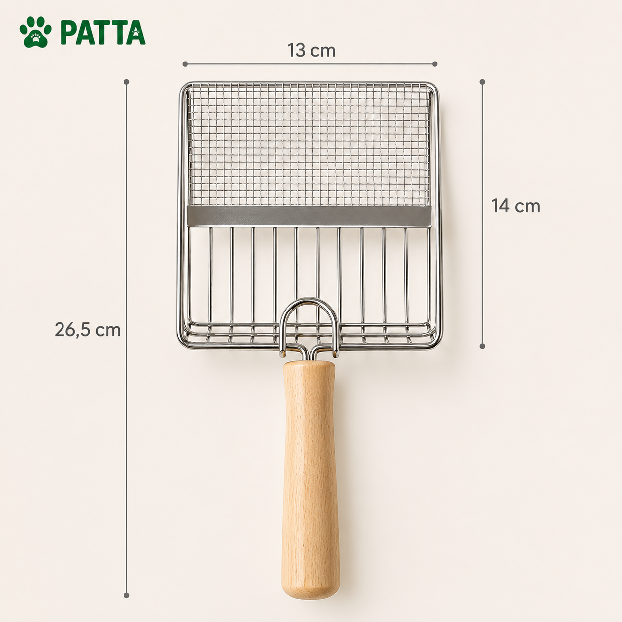 Pá Higiênica Premium em Inox para Gatos