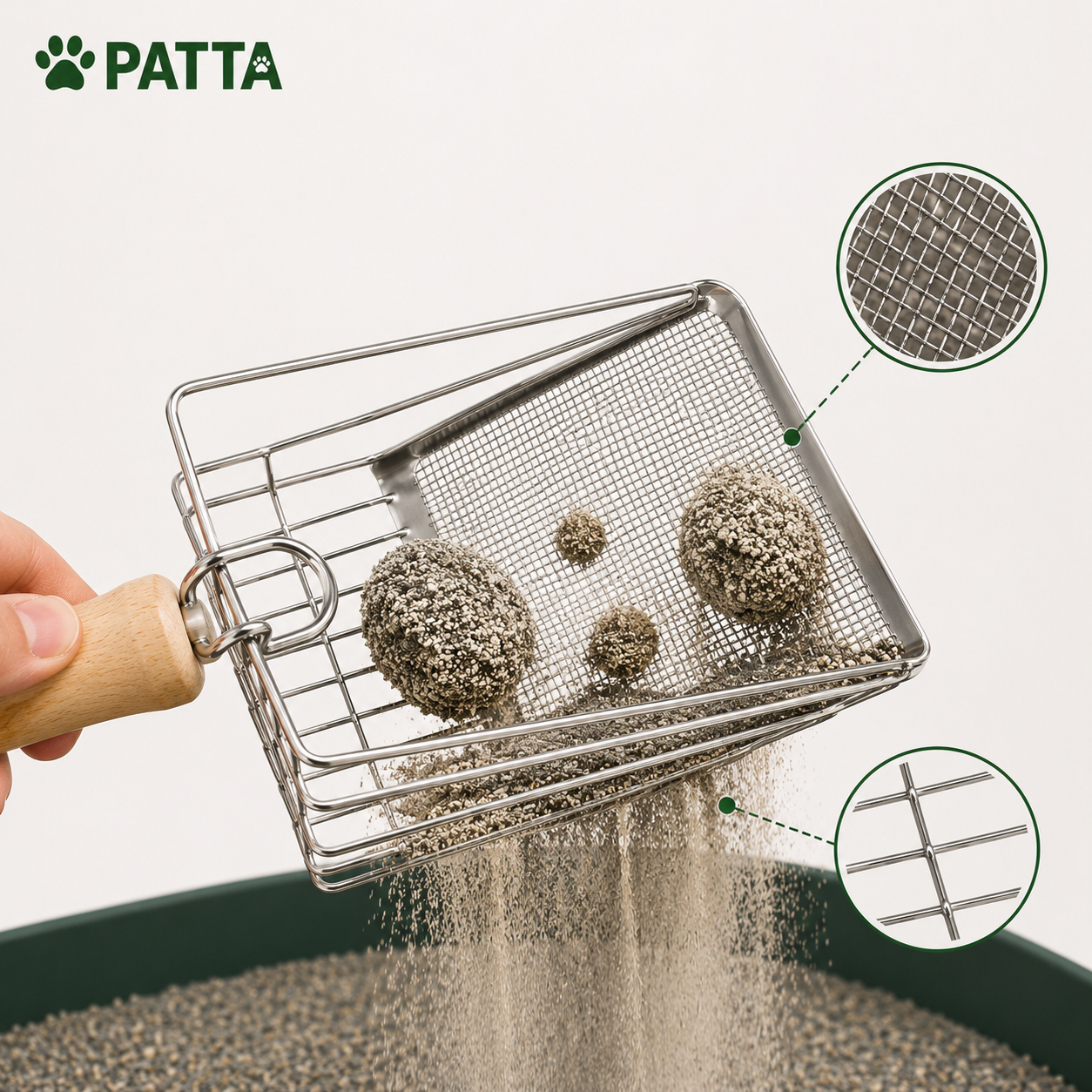 Pá Higiênica Premium em Inox para Gatos