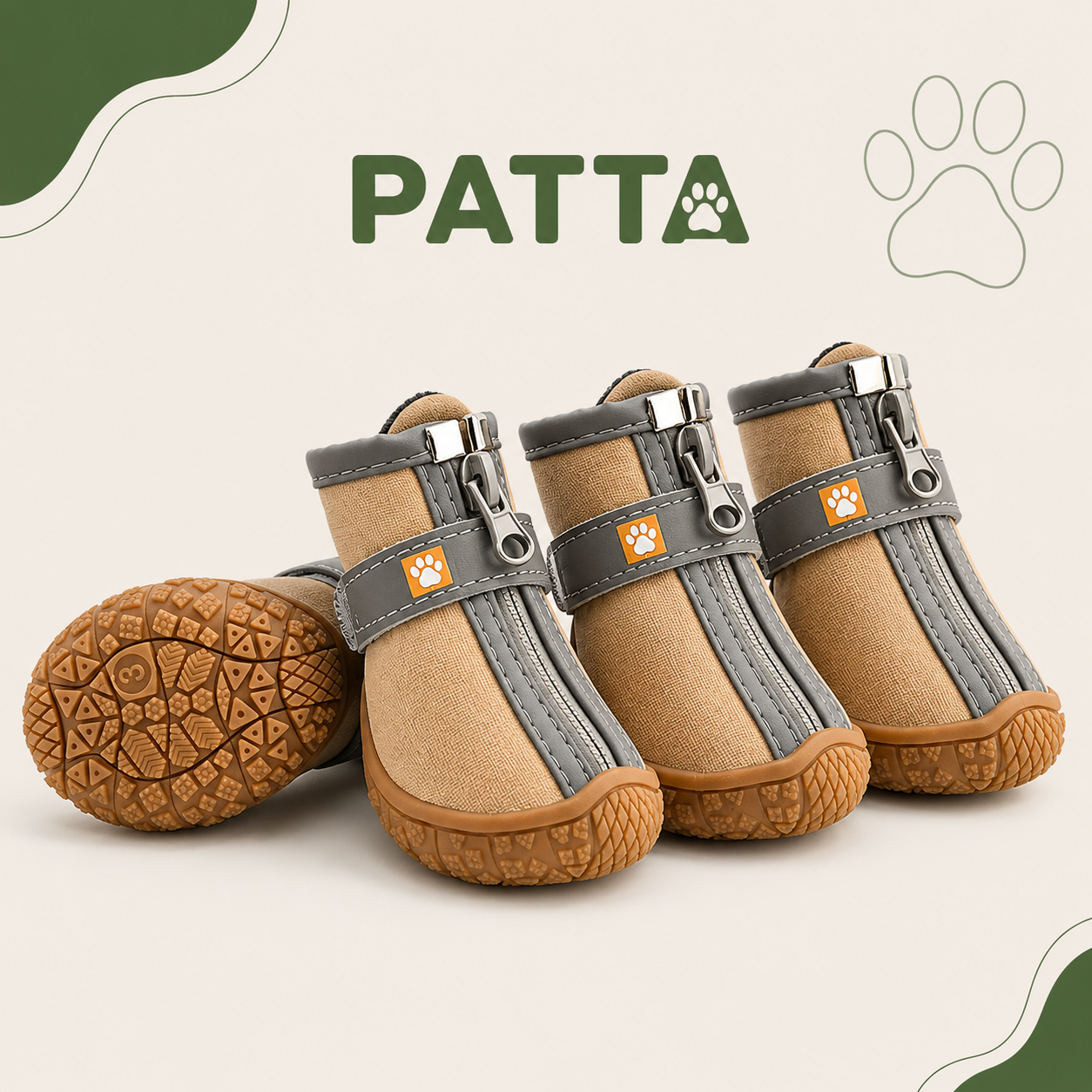 Botas Antiderrapantes com Forro Térmico para Cães