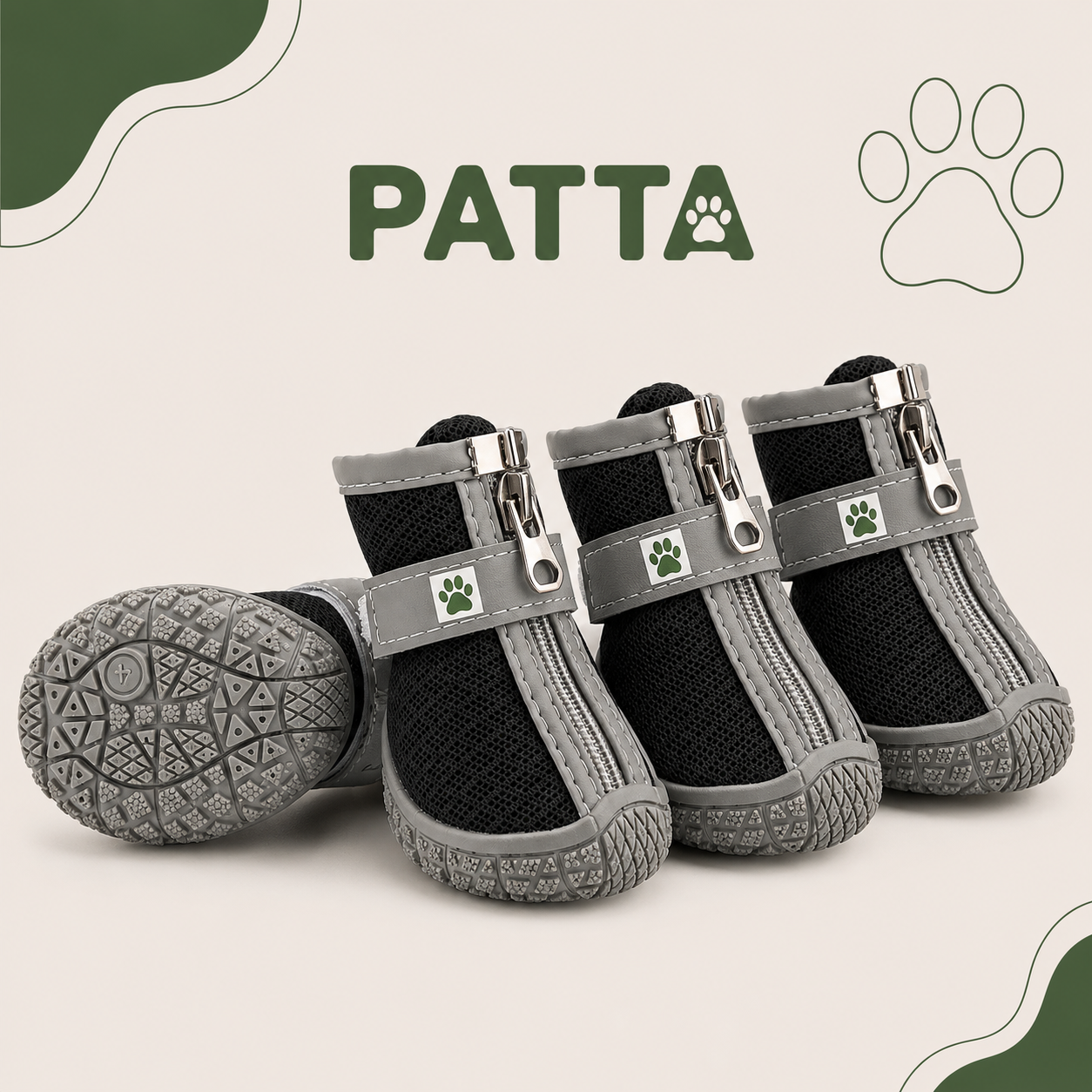 Botas Antiderrapantes com Forro Térmico para Cães