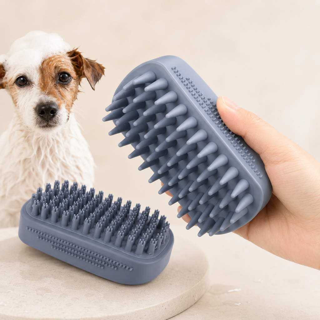 Escova de Banho 3 em 1 para Cães e Gatos