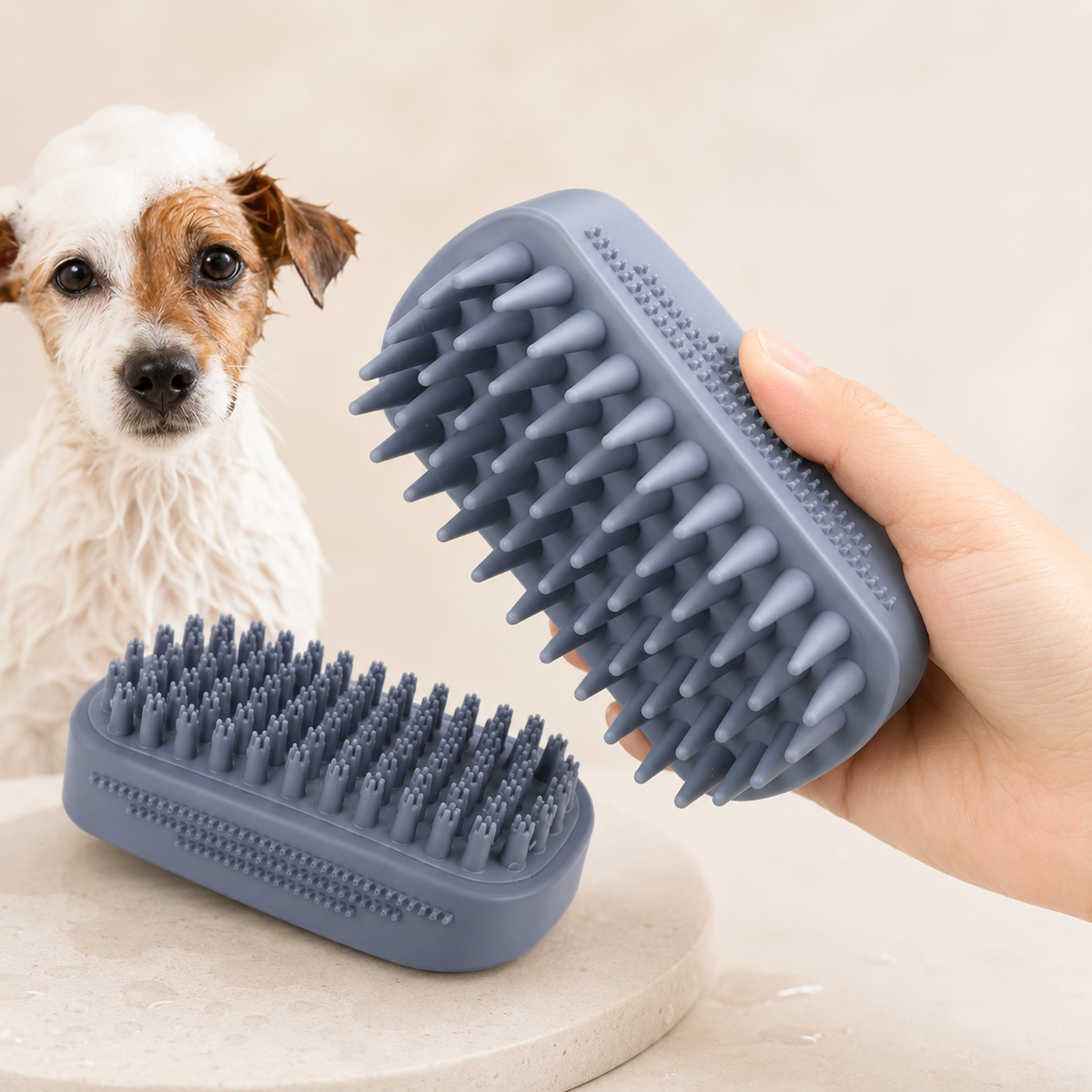 Escova de Banho 3 em 1 para Cães e Gatos