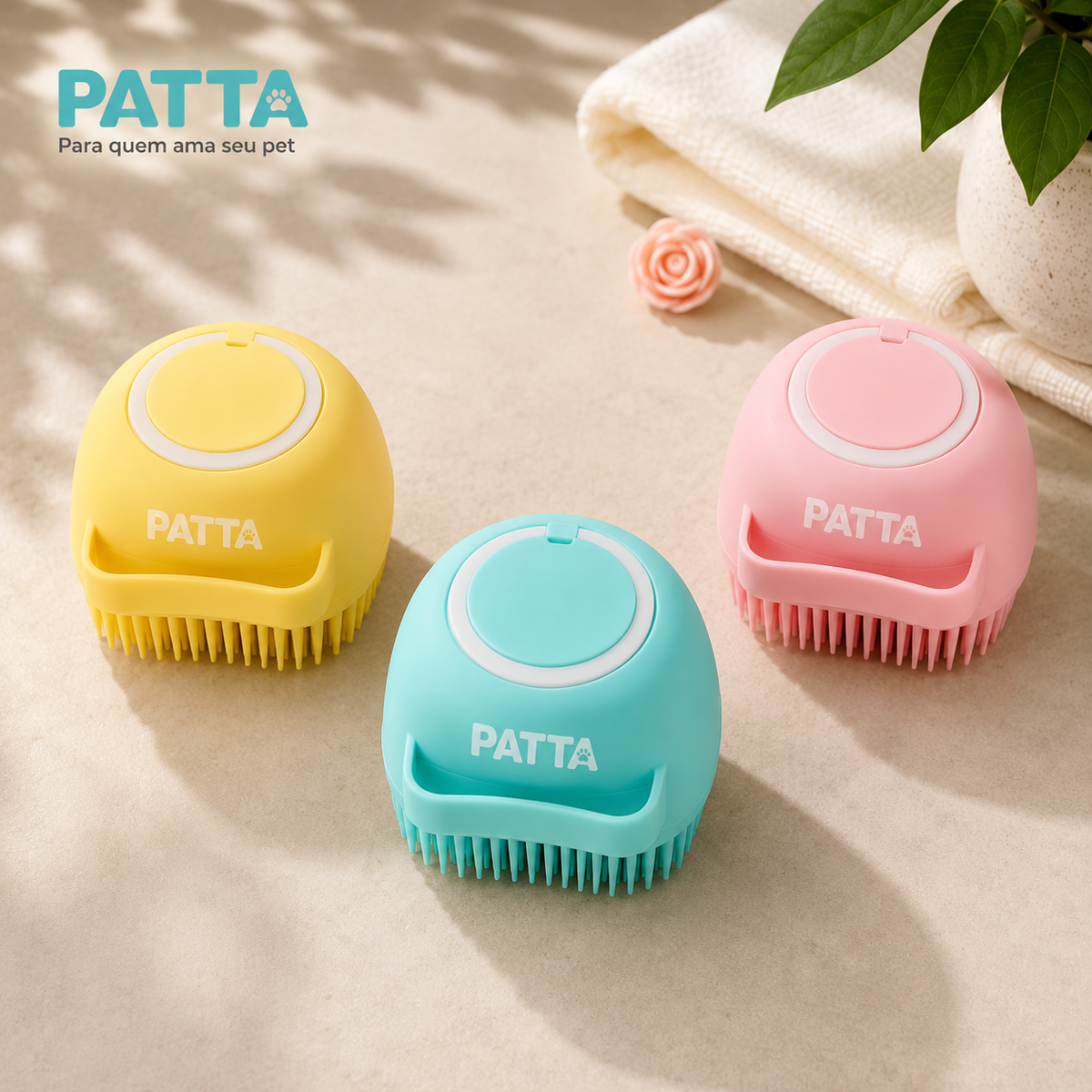 Escova Massageadora de Silicone para Pets