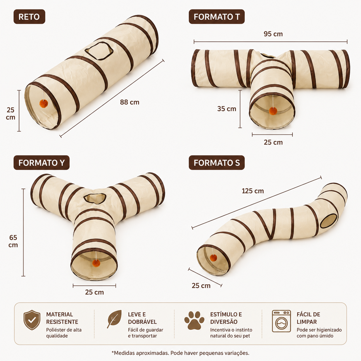 Túnel Interativo para Gatos