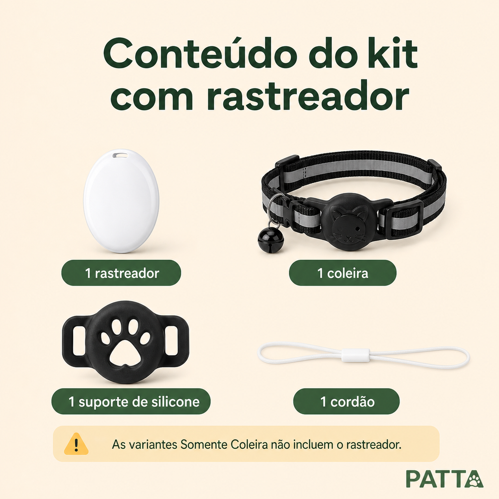 Conteúdo do kit com rastreador