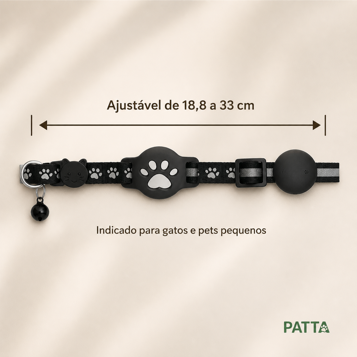 Medidas da coleira rastreadora
