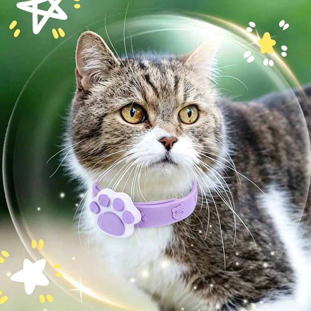 Coleira Antipulgas e Carrapatos Ajustável com Óleo Essencial para Cães e Gatos