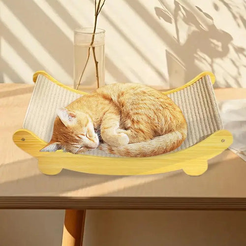 Arranhador de Sisal para Gatos com Cama Elevada