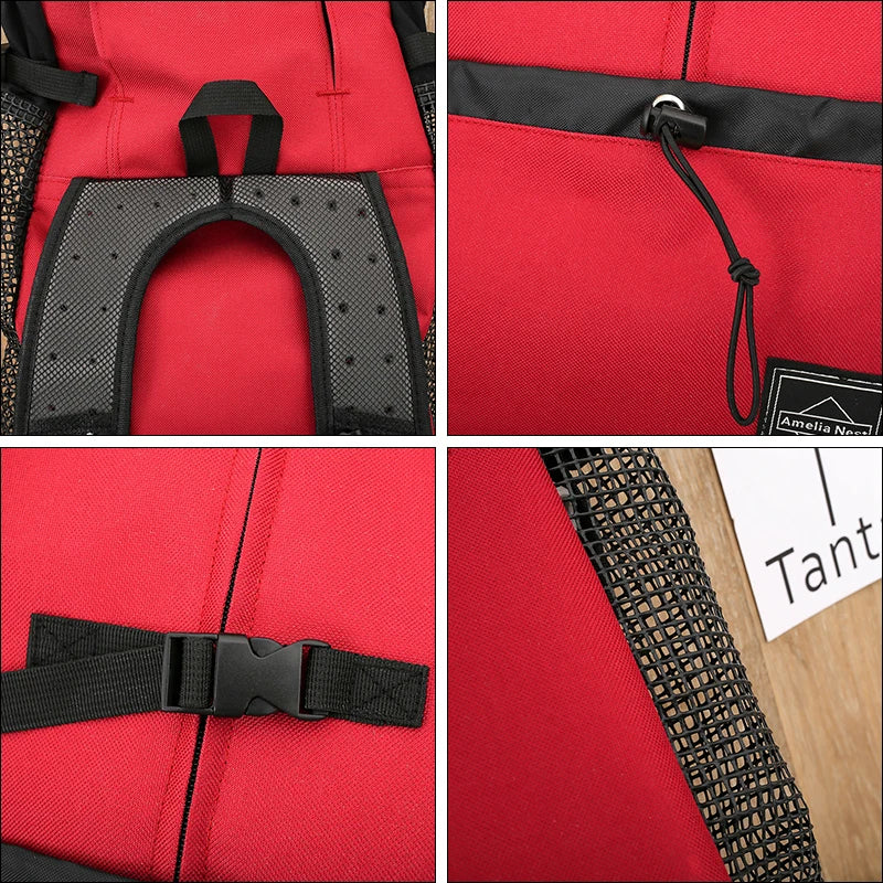 Mochila Transportadora de Nylon Resistente para Cães Pequenos e Médios