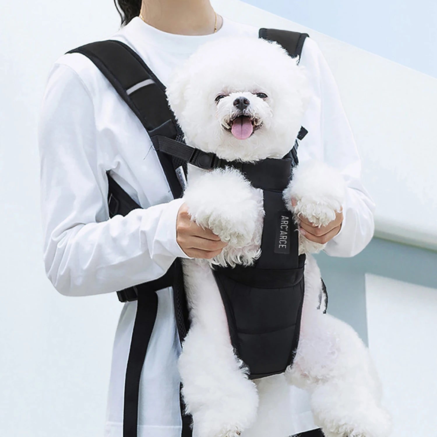Mochila Transportadora para Cães e Gatos, com Alça de Peito e Ventilação