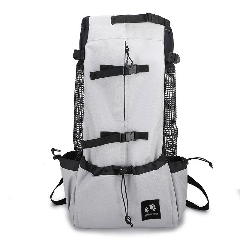 Mochila Transportadora de Nylon Resistente para Cães Pequenos e Médios